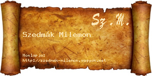 Szedmák Milemon névjegykártya